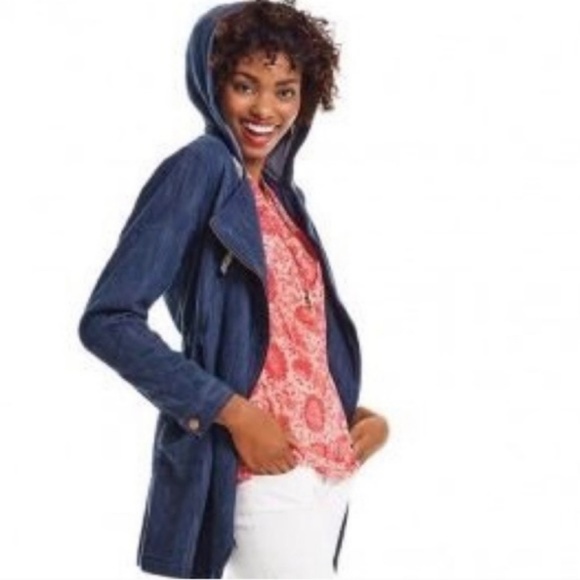 Cabi Adventure Anorak Hooded Chambray Jacket - Picture 4 of 8